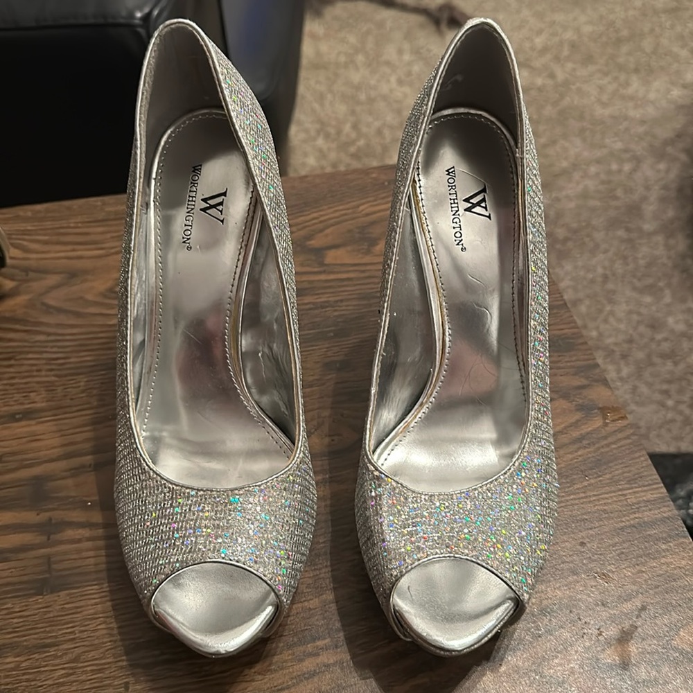 Worthington glitter high heels size 8